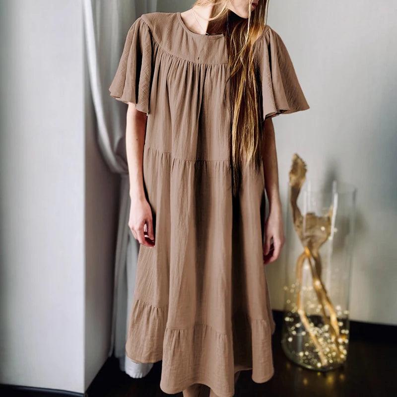 Vera 100 Cotton Muslin Women Summer Dress Bohemia